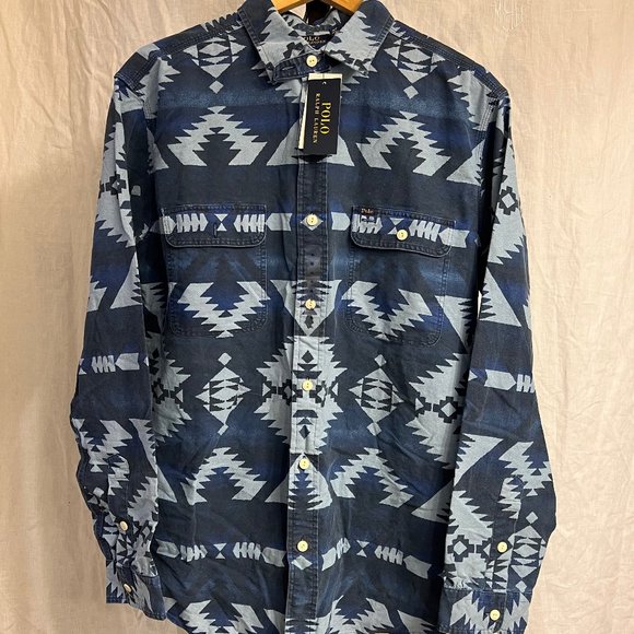 Polo Ralph Lauren - Southwestern Winter Aztec Tribal Button Down Shirt - Picture 1 of 7